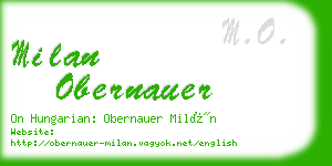 milan obernauer business card